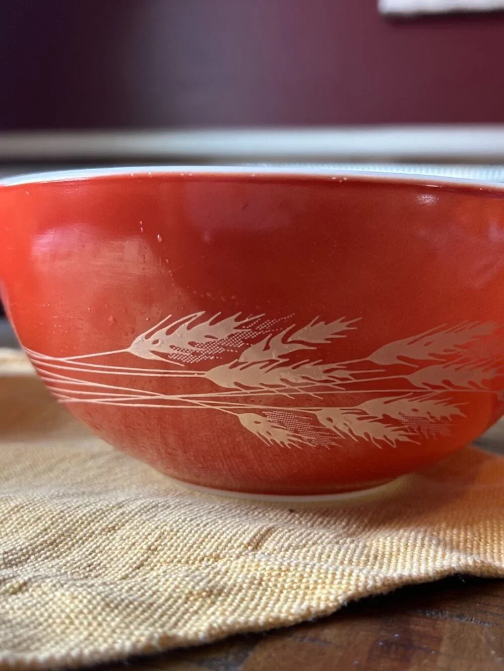 Vintage  Pyrex bowls set   Autumn  Harvest   rust  orange  color    #  444  442